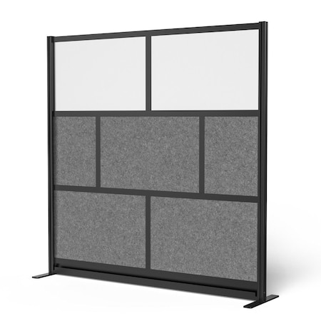 Luxor Expanse Modular Wall Room Divider System - Black Frame - 70" x 70" Starter Wall MW-7070-FCGB